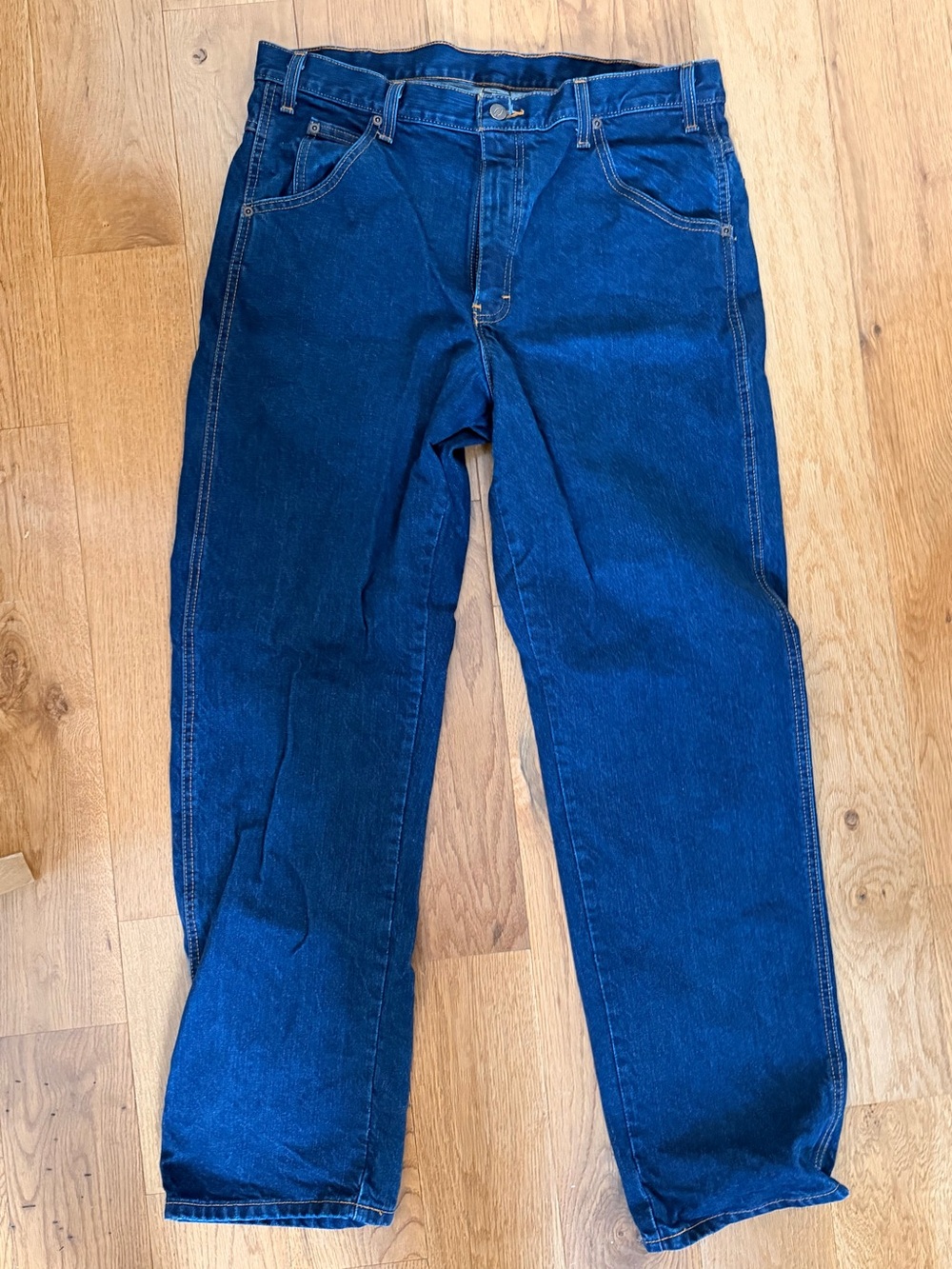 Dickies Men’s Dark Wash Jeans 36x32 100% Cotton Denim Classic Fit